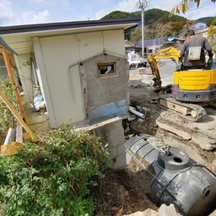 정화조 매설 사진